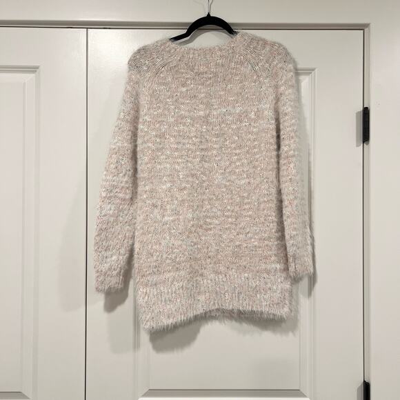 Lou and Grey Women's Chunky Fuzzy White Multi Sweater Size XS - Picture 5 of 8